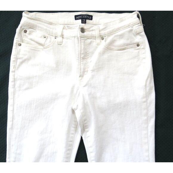 J. Crew Mercantile Women's Mid rise Skinny White Jeans 28x28  EUC - Picture 6 of 9